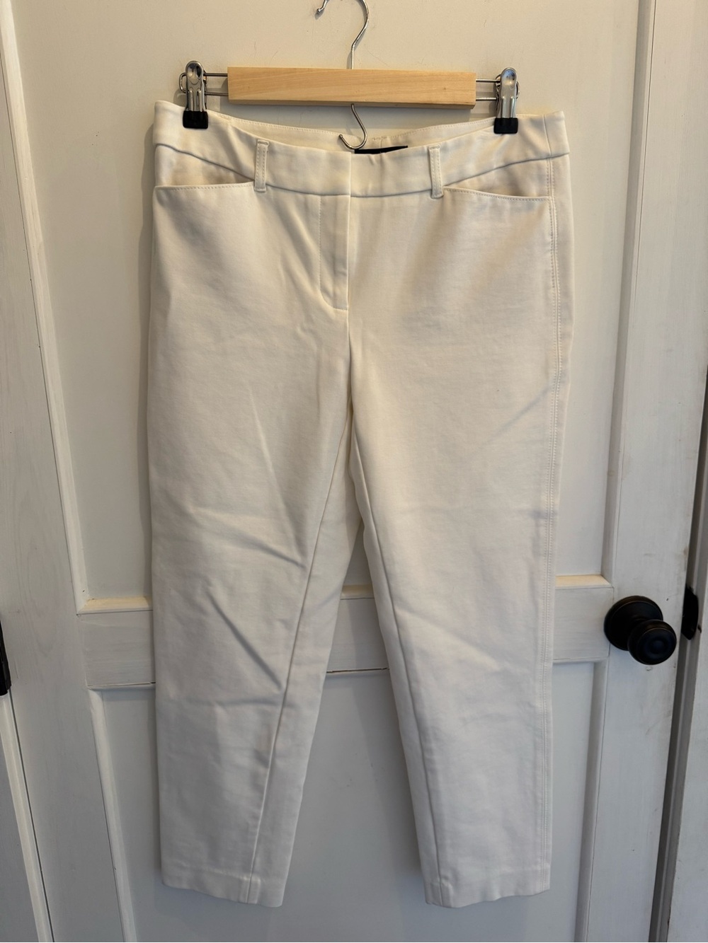 White House Black Market White Slim Ankle Ponte Pants